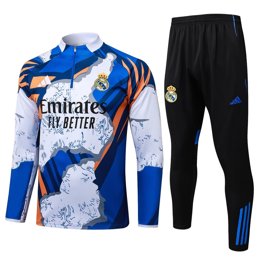 Survetement Real Madrid Training Homme 2025 2026 Bleu Tache