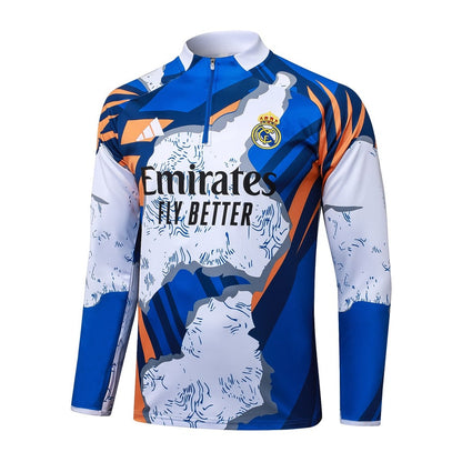 Survetement Real Madrid Training Homme 2025 2026 Bleu Tache