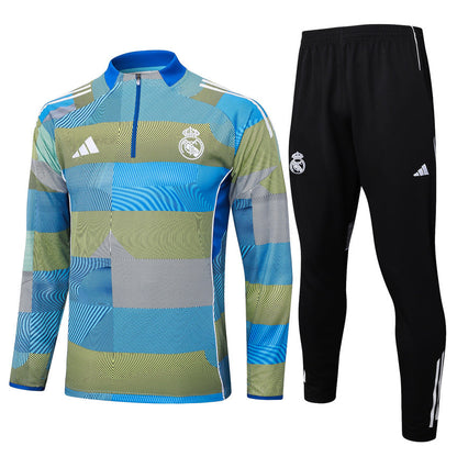 Survetement Real Madrid Training Homme 2025 2026 Bleu Vert