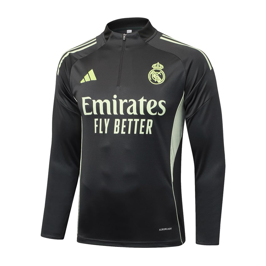 Survetement Real Madrid Training Homme 2025 2026 Noir Jaune