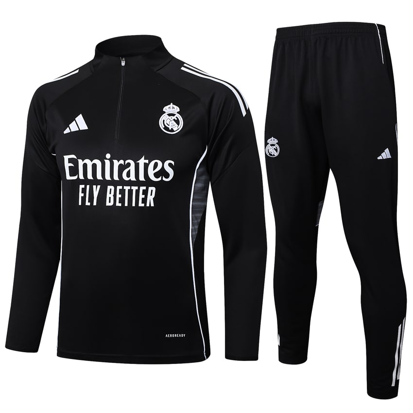 Survetement Real Madrid Training Homme 2025 2026 Noir Sombre