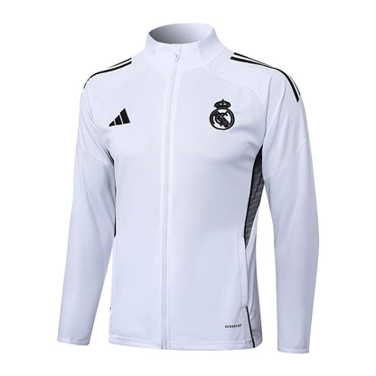 Survetement Real Madrid Veste Homme 2025 2026 Blanc Clair
