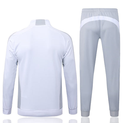 Survetement Real Madrid Veste Homme 2025 2026 Blanc Gris