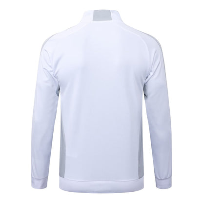 Survetement Real Madrid Veste Homme 2025 2026 Blanc Gris