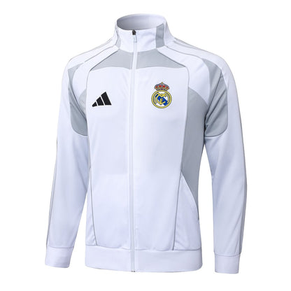 Survetement Real Madrid Veste Homme 2025 2026 Blanc Gris