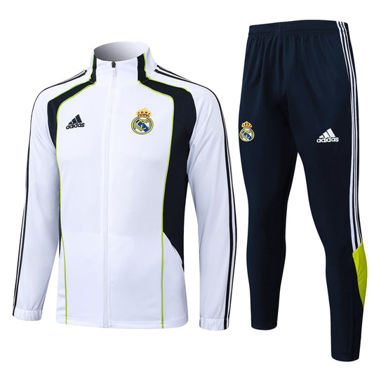 Survetement Real Madrid Veste Homme 2025 2026 Blanc Noir