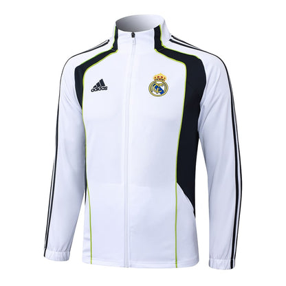 Survetement Real Madrid Veste Homme 2025 2026 Blanc Noir