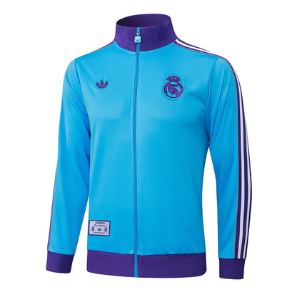Survetement Real Madrid Veste Homme 2025 2026 Bleu Ciel