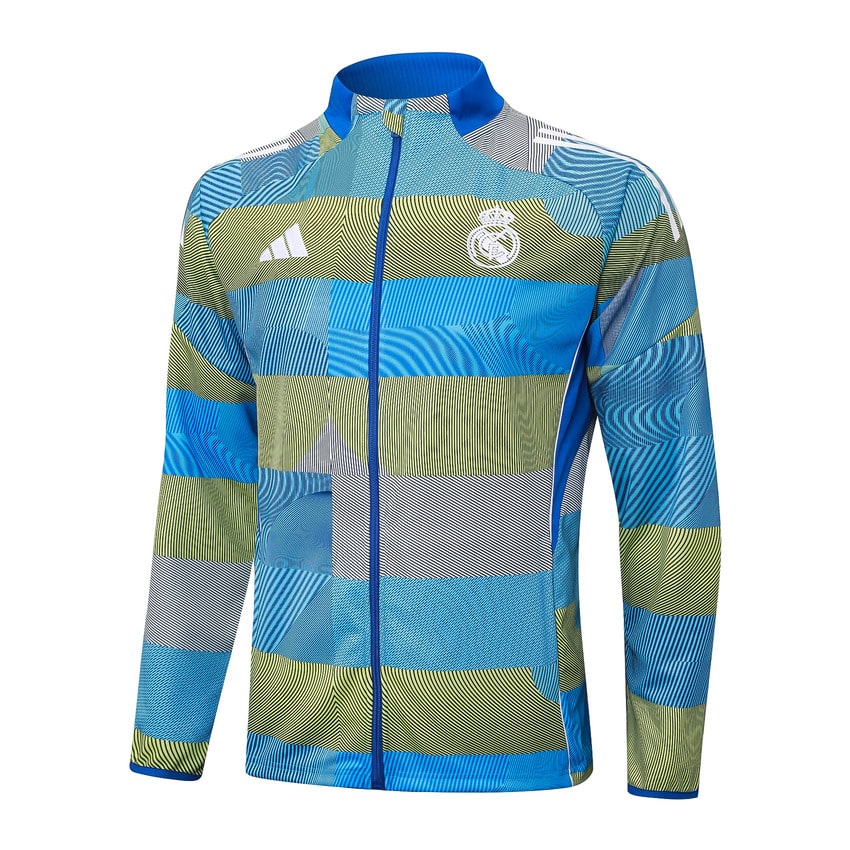 Survetement Real Madrid Veste Homme 2025 2026 Bleu Vert