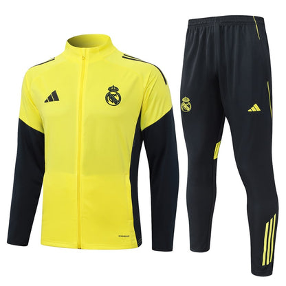 Survetement Real Madrid Veste Homme 2025 2026 Jaune Clair