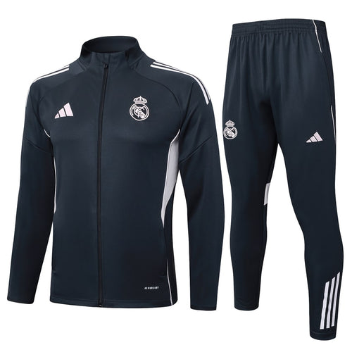 Survetement Real Madrid Veste Homme 2025 2026 Noir Clair