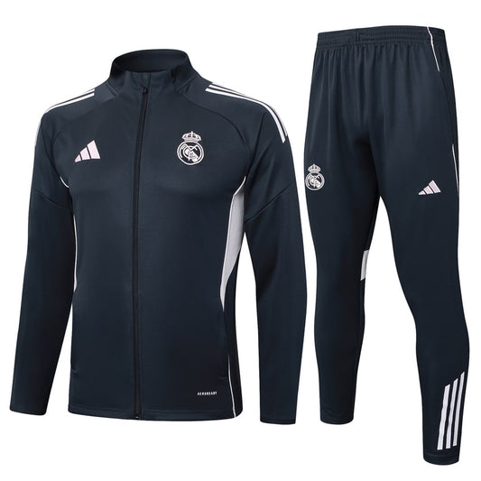 Survetement Real Madrid Veste Homme 2025 2026 Noir Clair