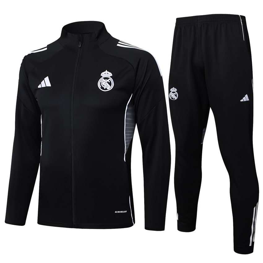 Survetement Real Madrid Veste Homme 2025 2026 Noir Sombre