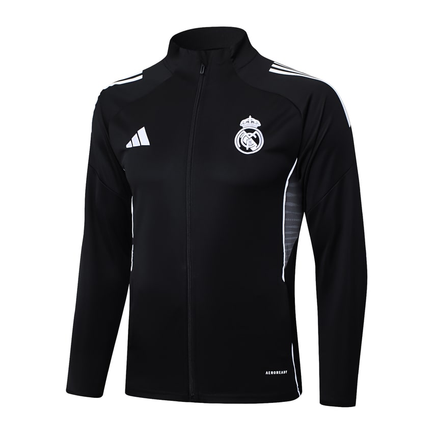 Survetement Real Madrid Veste Homme 2025 2026 Noir Sombre