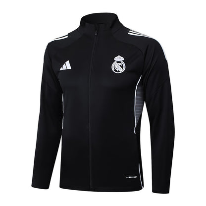 Survetement Real Madrid Veste Homme 2025 2026 Noir Sombre