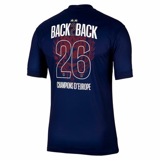 Maillot Domicile  PSG 25/26 ⭐⭐ - Flocage Champions of Europe 26  🏆 Back 2 Back    ( 2 🌟 inclus)